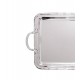 Bandeja 48x29,5x5cm Croise Inox E  Alça em Zamac Niquelado